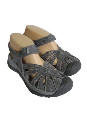 KEEN Rose Closed Toe Hiking Athletic Outdoor Sandals Shoes Gray Gargoyle/Raven 7